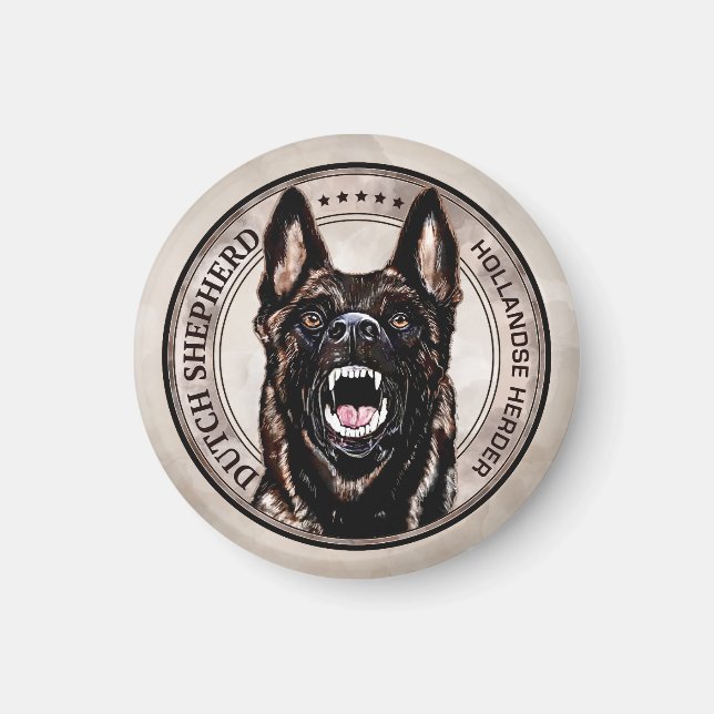 Dutch Shepherd -Hollandse Herdershond  Magnet (Front)