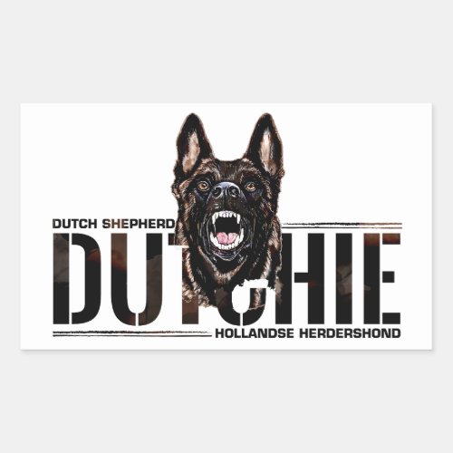 Dutch Shepherd _Hollandse Herdershond  Rectangular Sticker