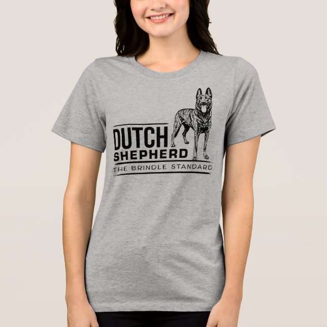 Dutch Shepherd -Hollandse Herdershond Tri-Blend Shirt (Front)