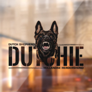 Dutch Shepherd -Hollandse Herdershond  Window Cling