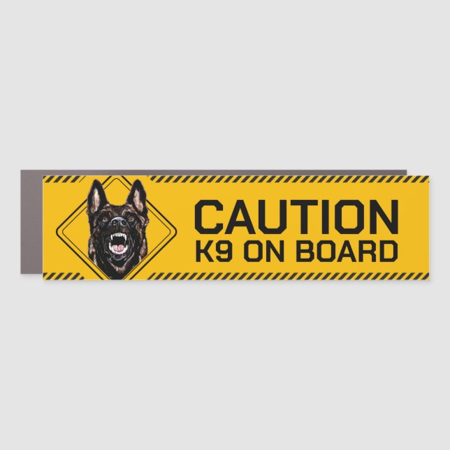 Dutch Shepherd - K9 on board caution Car Magnet (Front)