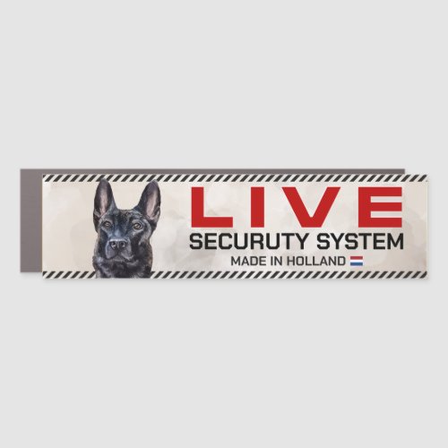 Dutch Shepherd Live Security System  Car Magnet
