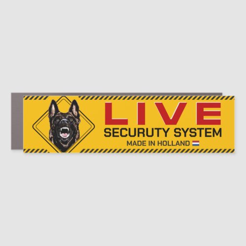 Dutch Shepherd Live Security System Car Magnet