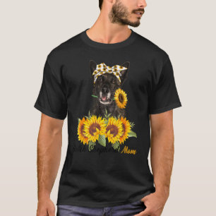 Dutch Shepherd Mom Sunflower Summer Dog Mom Mama W T-Shirt
