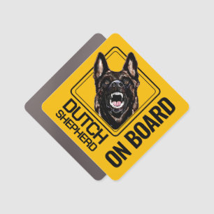 Dutch Shepherd on Board Car Magnet