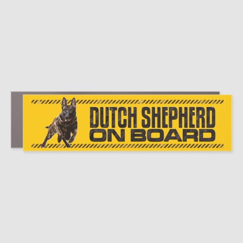 Dutch Shepherd on Board Car Magnet