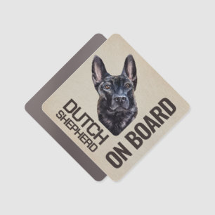 Dutch Shepherd on Board Car Magnet