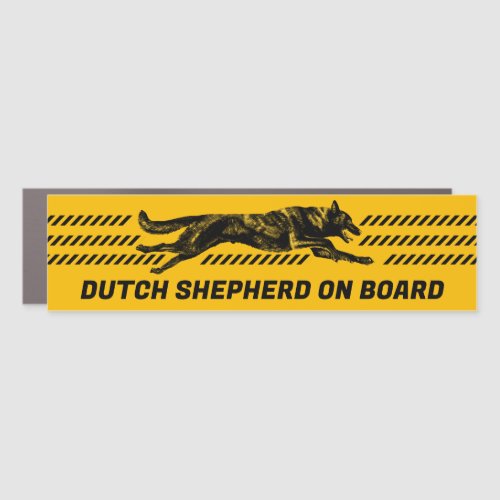 Dutch Shepherd on Board Car Magnet