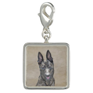 Dutch Shepherd Painting - Cute Original Dog Art Charm