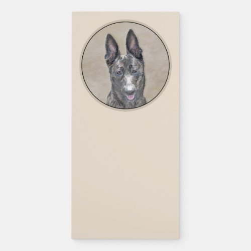 Dutch Shepherd Painting _ Cute Original Dog Art Magnetic Notepad