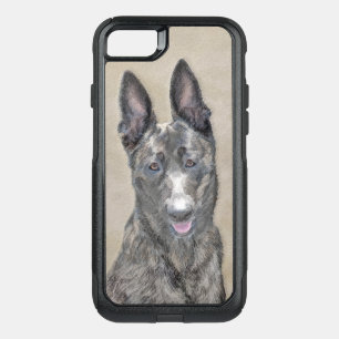 Dutch Shepherd Painting - Cute Original Dog Art OtterBox Commuter iPhone SE/8/7 Case