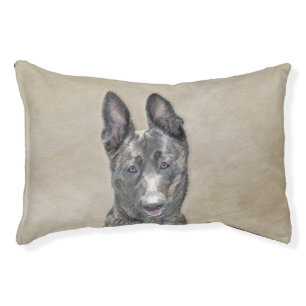 Dutch Shepherd Painting - Cute Original Dog Art Pet Bed