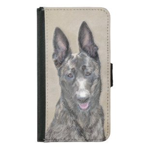 Dutch Shepherd Painting - Cute Original Dog Art Samsung Galaxy S5 Wallet Case