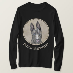 Dutch Shepherd Painting - Cute Original Dog Art T-Shirt