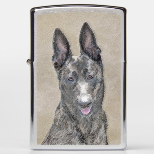 Dutch Shepherd Painting _ Cute Original Dog Art Zippo Lighter