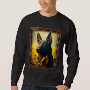Dutch Shepherd Painting Sunflower Flower Mom Women Sweatshirt