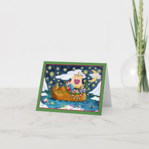 DUTCH SHOE SANTA SHIP, ICEBERG, WHALE, TEDDY Blank Card