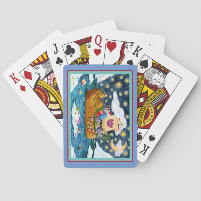 DUTCH SHOE SANTA SHIP, ICEBERGS, WHALE, TEDDY BEAR POKER CARDS (Back)