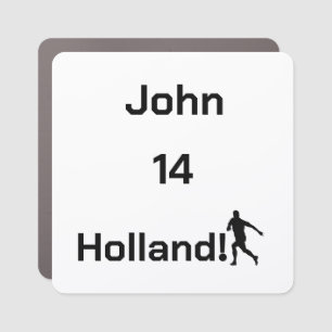 Dutch Soccer, customizable     Car Magnet