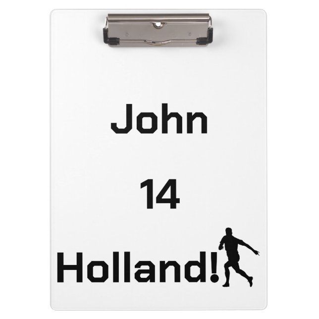 Dutch Soccer, customizable     Clipboard (Front)