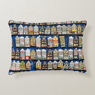 Dutch souvenirs, Amsterdam street scene. Accent Pillow