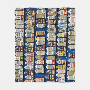 Dutch souvenirs, Amsterdam street scene. Fleece Blanket