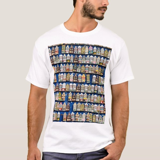 Dutch souvenirs, Amsterdam street scene. T-Shirt (Front)