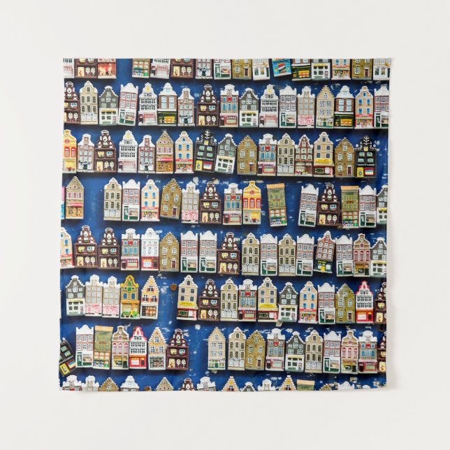 Dutch souvenirs, Amsterdam street scene. Tapestry (Front)