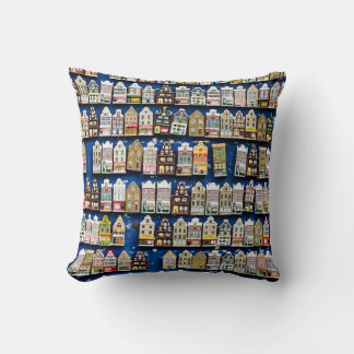 Dutch souvenirs, Amsterdam street scene. Throw Pillow