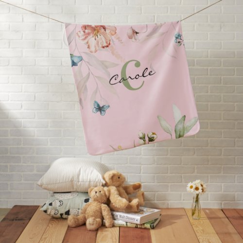 Dutch StillLife Floral Baby Girl Receiving Blanket