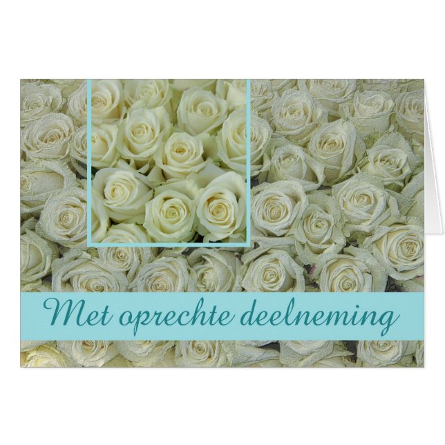 Dutch Sympathy Met oprechte deelneming Cards (Front Horizontal)