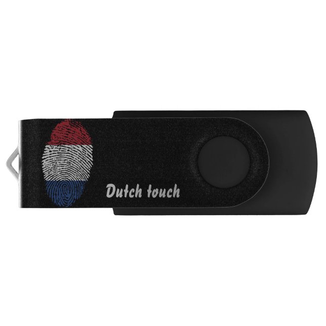 Dutch touch fingerprint flag flash drive (Back)
