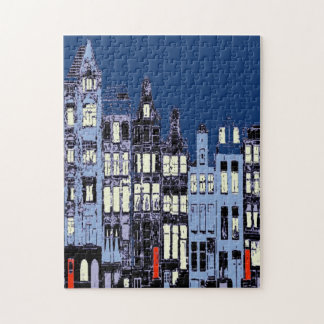 Dutch Town,Red Doors Jigsaw Puzzle