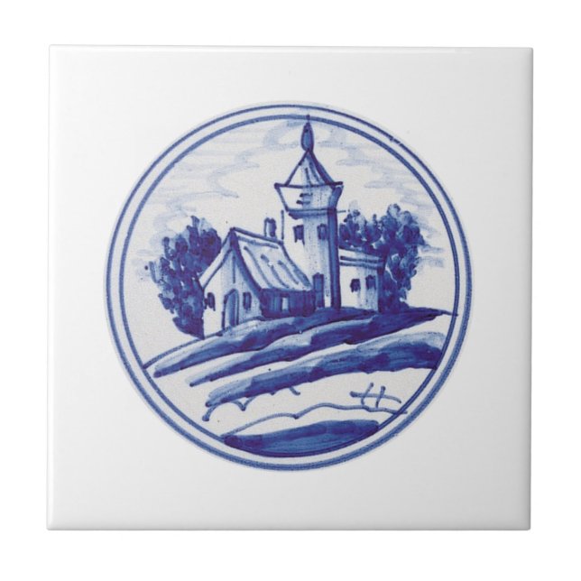 Dutch traditional blue tile (Front)