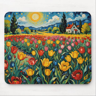 Dutch Tulip Field Mouse Pad
