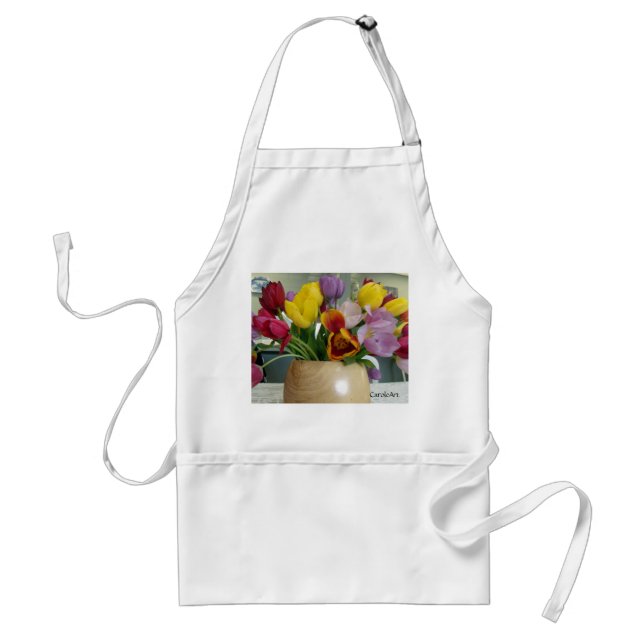 "Dutch Tulips Bouquet" Aproon Adult Apron (Front)