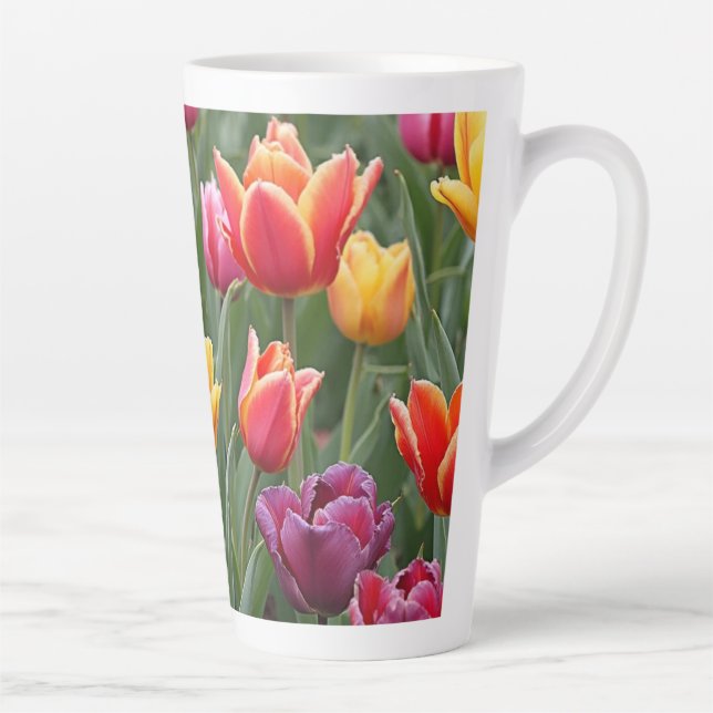 Dutch Tulips Latte Mug (Right)
