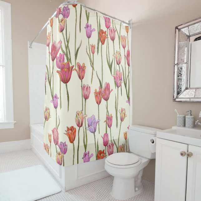 Dutch Tulips Shower Curtain (In Situ)