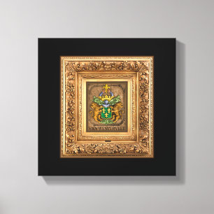 Dutch Van Westervelt Family Coat of Arms  Canvas Print
