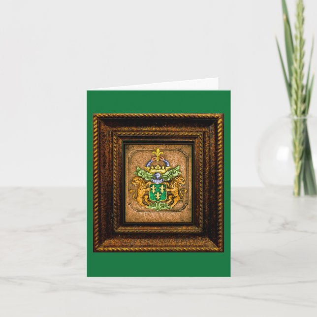 Dutch van Westervelt Family Coat of Arms Greeting  Thank You Card (Front)