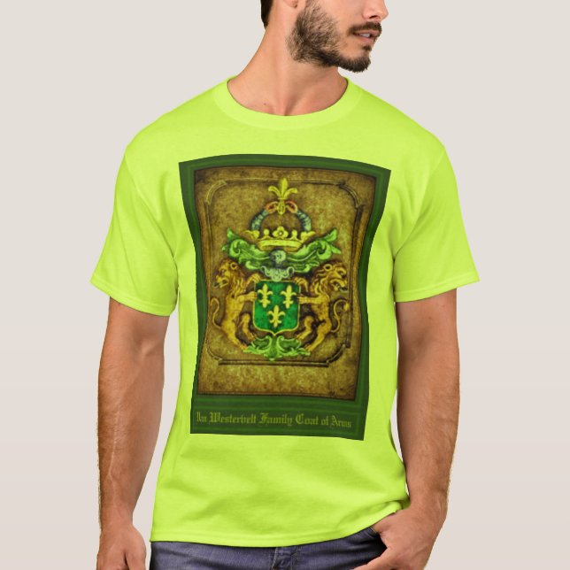 Dutch Van Westervelt Family Coat of Arms T-Shirt (Front)