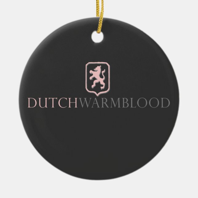 Dutch Warmblood Ceramic Ornament (Front)
