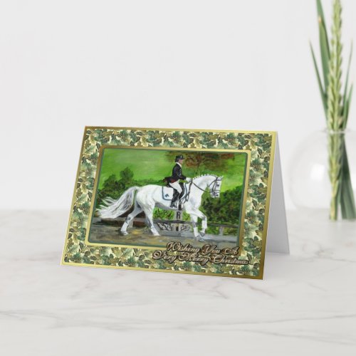 Dutch Warmblood Dressage Horse Christmas Card