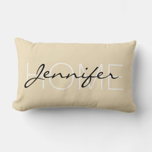 Dutch white color home monogram lumbar pillow