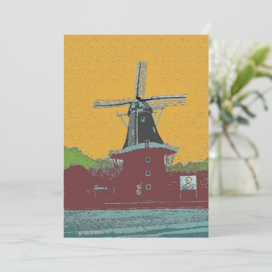 Dutch Wind Mill Van Gogh Style (Standing Front)