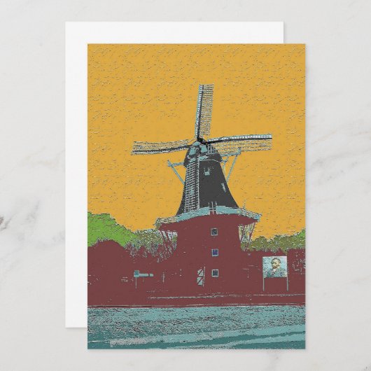 Dutch Wind Mill Van Gogh Style (Front/Back)