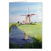 Dutch Windmill by Farida Greenfield Cards (Front)