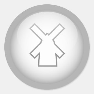 Dutch Windmill Classic Round Sticker