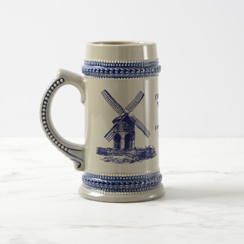 Dutch windmill custom beer stein