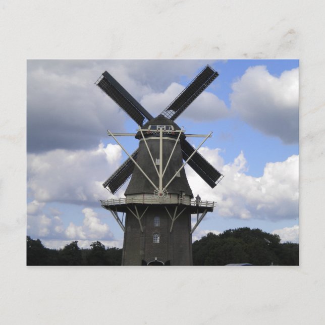 Dutch windmill poster postcard (Front)